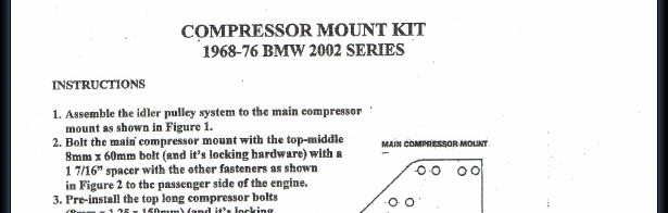 BMWComperssorMountKit